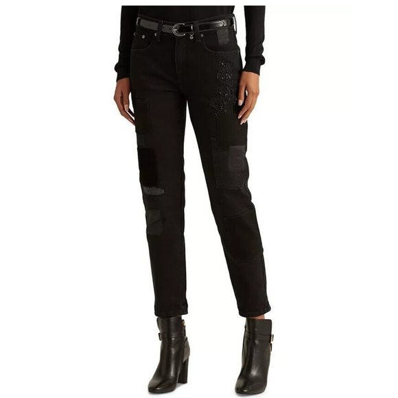 Lauren Ralph Lauren Denim - NWT Lauren Ralph Lauren Patchwork Relaxed Tapered Jean Black Wash